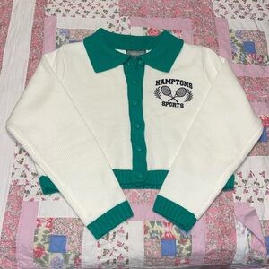 4SI3NNA Cropped Tennis Cardigan